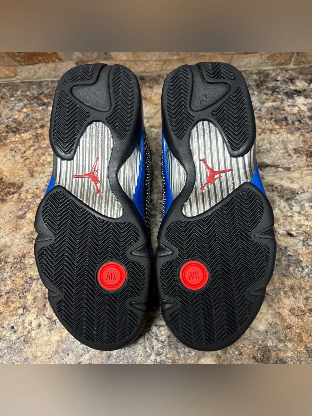 Air Jordan 14 Retro x Supreme Black/Varsity Royal/Chrome 2019 BV7630-004 Size 8